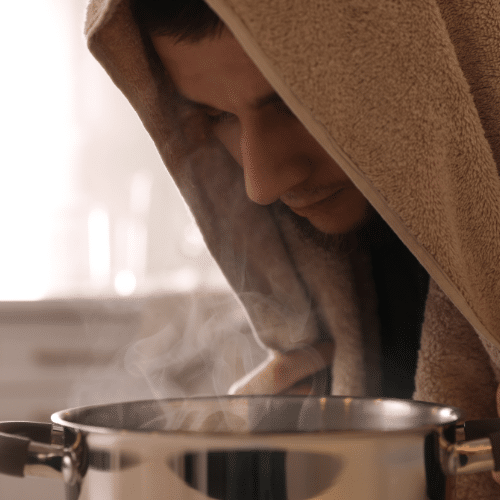 inhalation de vapeur d'eau